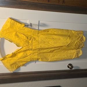 Sunny yellow lace dress